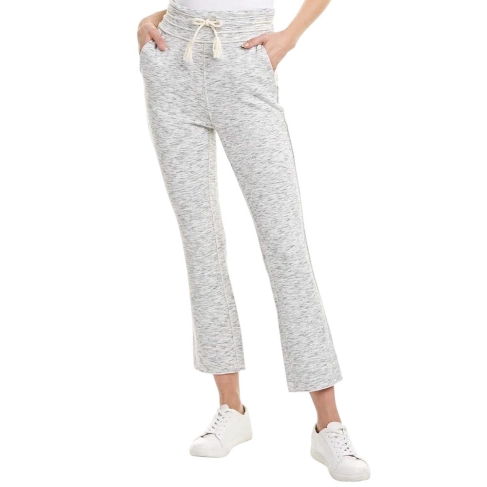 Free People Movement Wild Side Flare Sweatpants Cropped High Rise Heather Gray S